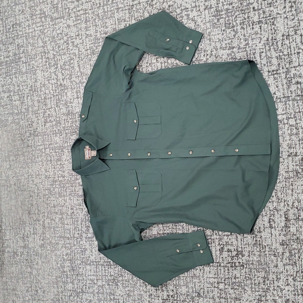 Cabela's Forest Green Shirt Jacket Safari Series